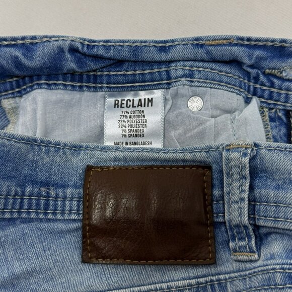Reclaim Regular Bootleg Bootcut Jeans Men Size 27x32 Western Cowboy Distressed - Picture 6 of 12